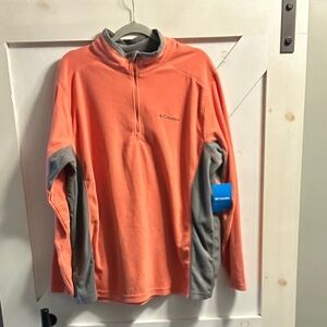 Columbia Men's Performance fleece Jacket in Orange and Gray